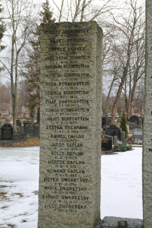 Minnesten over jøder fra Trondheim drept i 2. verdenskrig