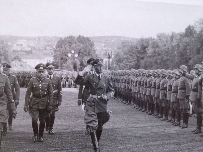 Josef Terboven inspiserer tyske styrker